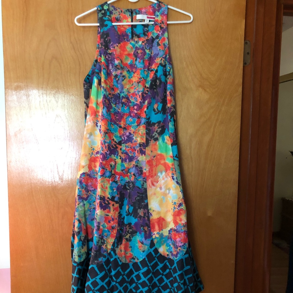 Tracy Reese multi watercolor floral dress